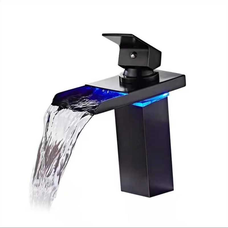 Modern LED Bathroom Sink Faucet One Hole Installation