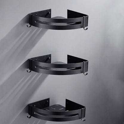 Sleek Black Bathroom Shelf Set, 3 PieceAccessory Kit