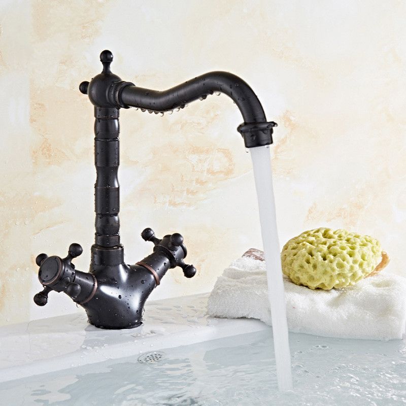 Modern Wide Spread Bath Faucet with Cross Handle Sink Mixer