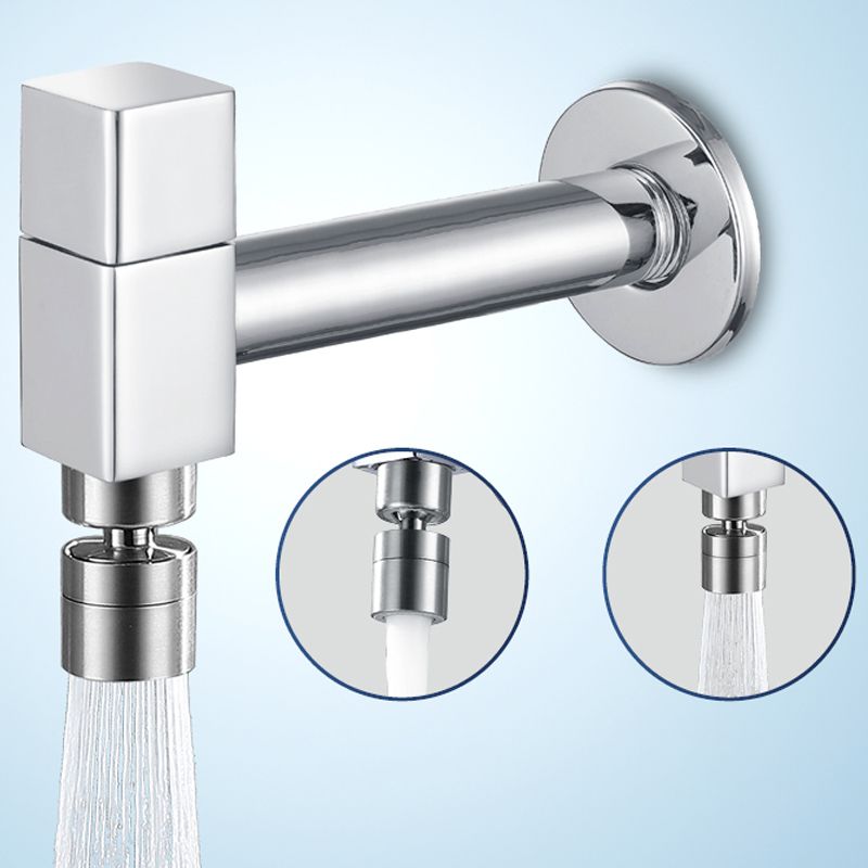 Modern Wall Mount Bathroom Faucet Solid Brass Finish