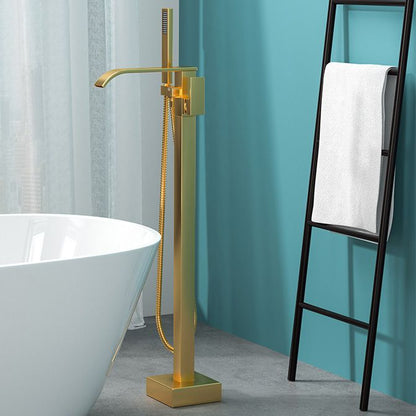 Luxury Copper Floor Mount Freestanding Tub Faucet