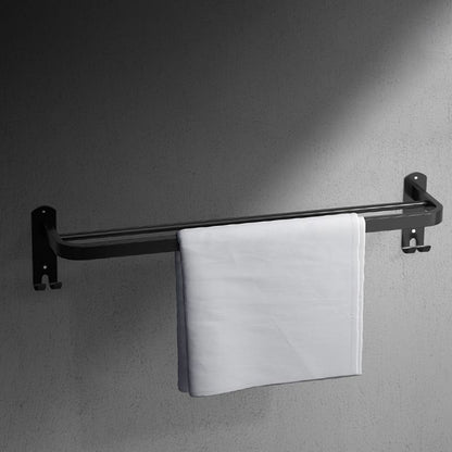 Stylish Black Bathroom Accessory Set Stainless Steel Fixtures