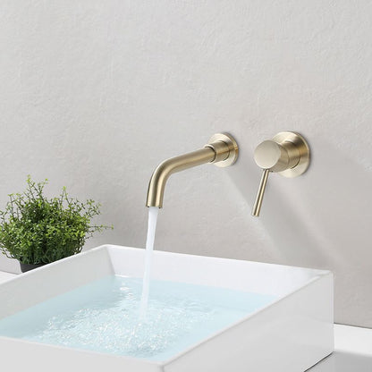 Modern Single Handle Wall Mount Bathroom Faucet