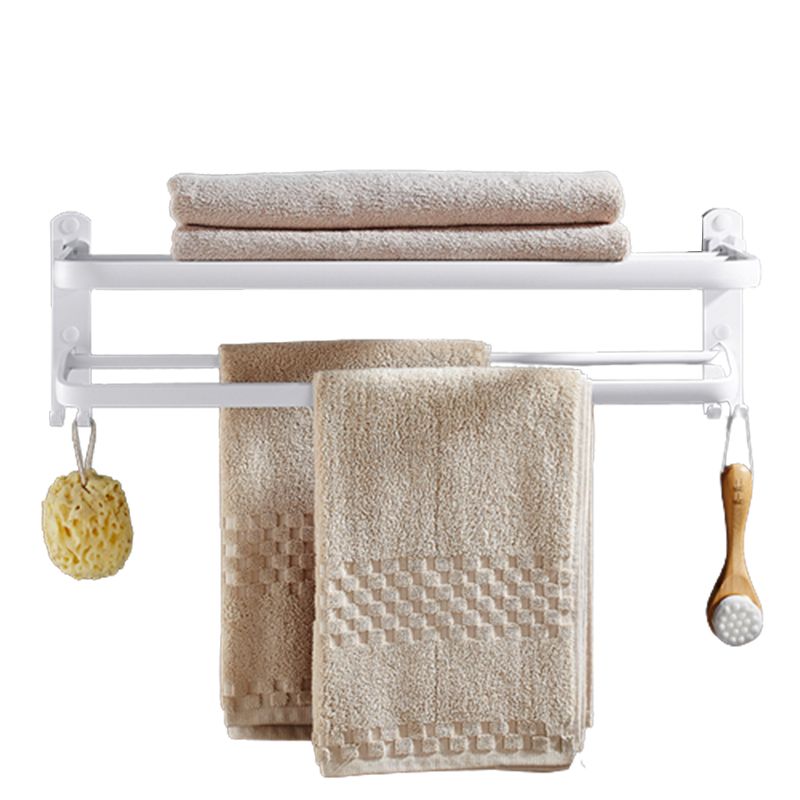Classic White Bath Hardware Set with Towel Rack