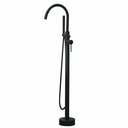 Luxury Copper Floor Mount Freestanding Tub Faucet
