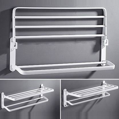 Classic White Bath Hardware Set with Towel Rack