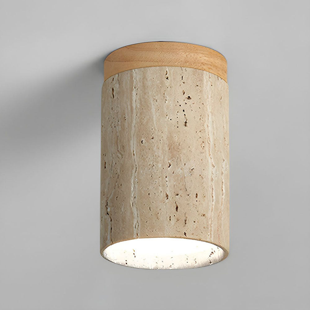 Round Wooden Recessed Ceiling Light Fixture