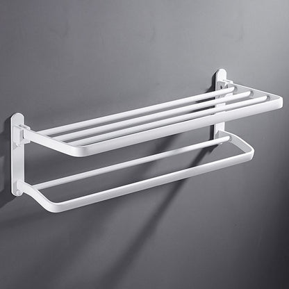 Classic White Bath Hardware Set with Towel Rack