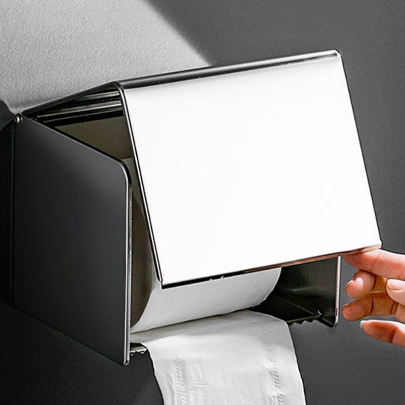 Contemporary Chrome Towel Rack Bathroom Storage Shelf Set