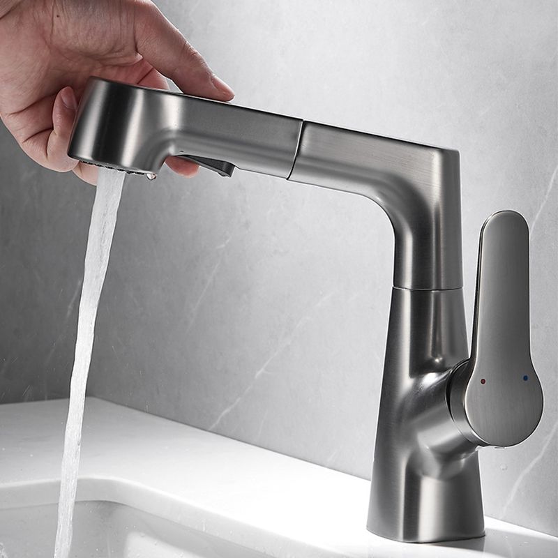 Modern Extendable Kitchen Sink Faucet with Lever Handle