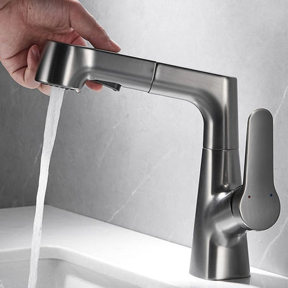 Modern Extendable Kitchen Sink Faucet with Lever Handle