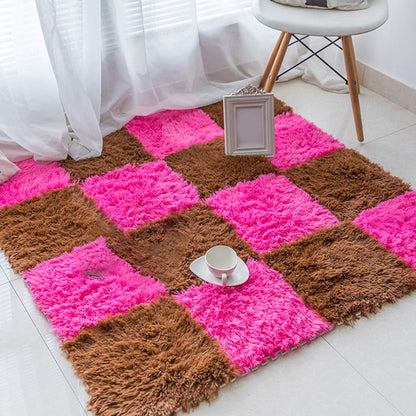Soft Plush Bedroom Carpet Tiles Stain Resistant Squares