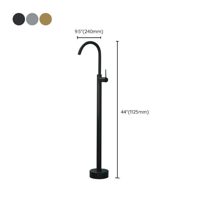 Luxury Copper Floor Mount Freestanding Tub Faucet
