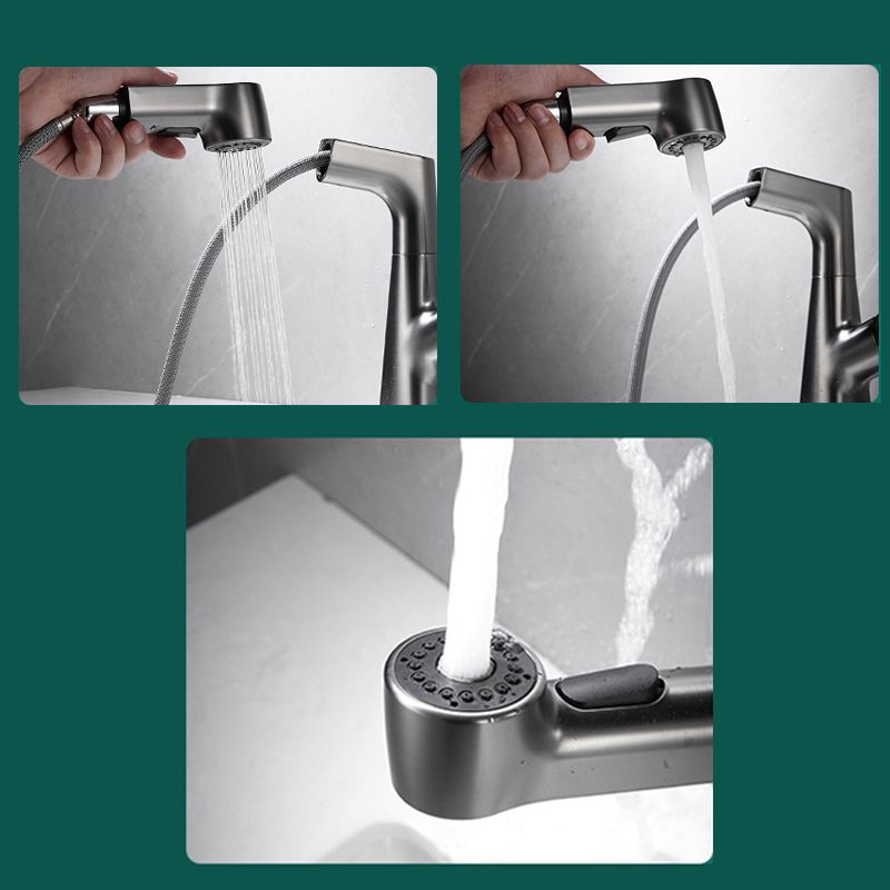 Modern Extendable Kitchen Sink Faucet with Lever Handle