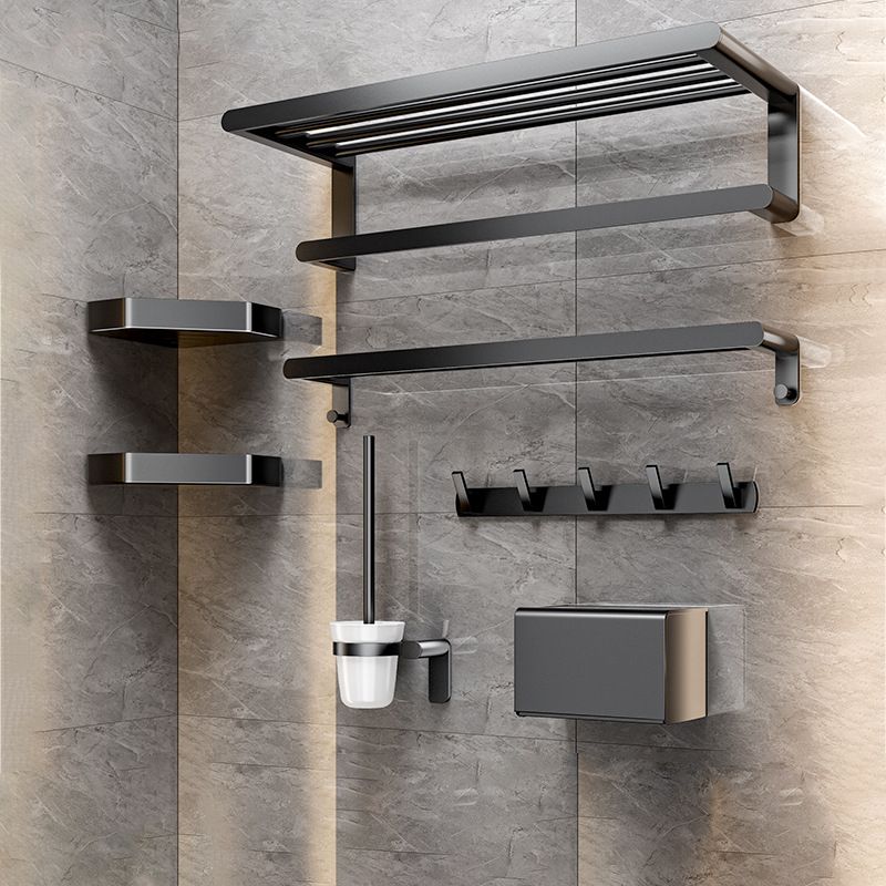 Stylish Bathroom Accessory Set with Towel Rack & Toilet Paper Holder