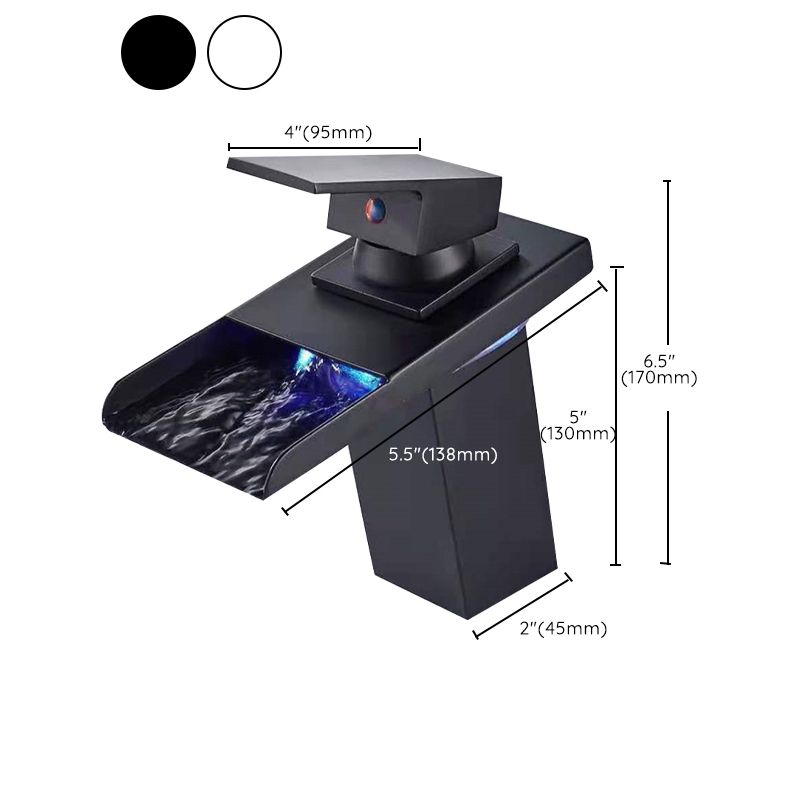 Modern LED Bathroom Sink Faucet One Hole Installation