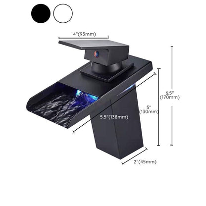 Modern LED Bathroom Sink Faucet One Hole Installation
