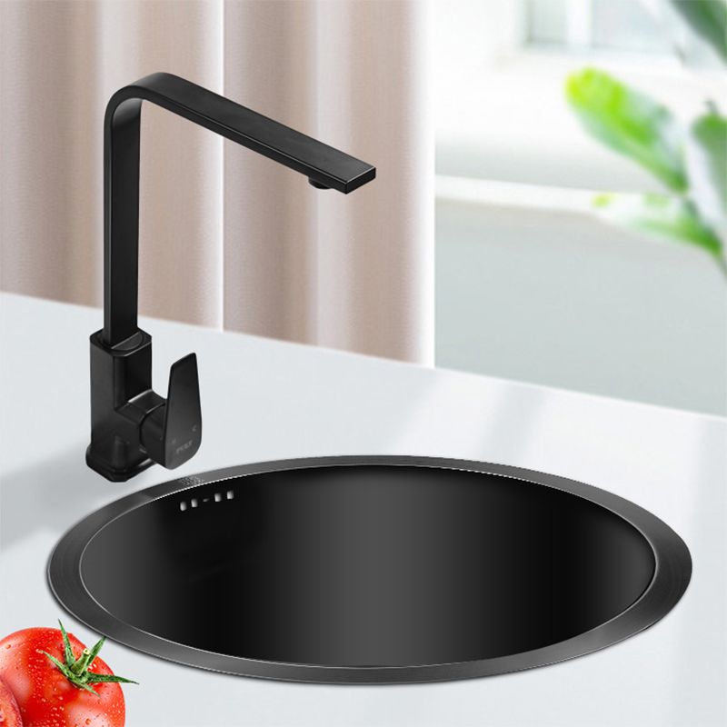 Modern Stainless Steel Kitchen Sink Round Bowl