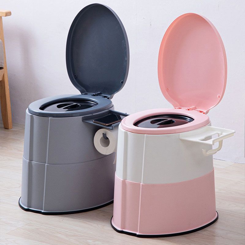 Compact Round Floor Mount Toilet Bowl for Bathroom