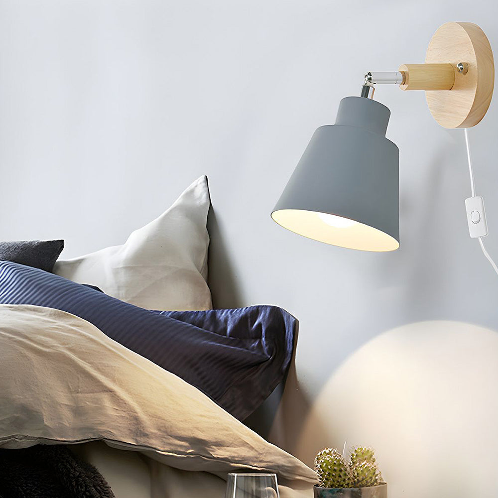Rustic Wood Tone Table Lamp