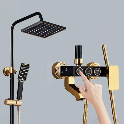 Cofik | Contemporary Wall Mount Shower Set with Adjustable Flow
