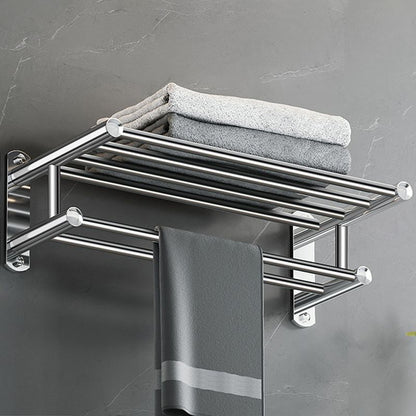 Luxury Chrome Bathroom Accessory Set with Towel Rack