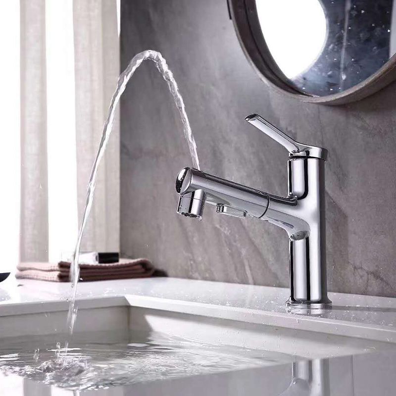 Modern Low Arc Bathroom Sink Faucet