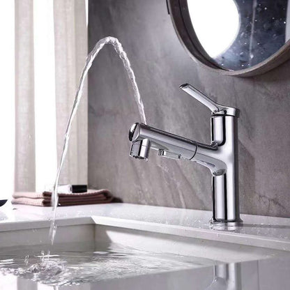 Modern Low Arc Bathroom Sink Faucet
