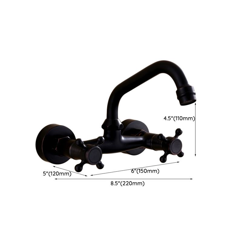 Modern Black Mount Bathroom Faucet Widespread Sink Mixer