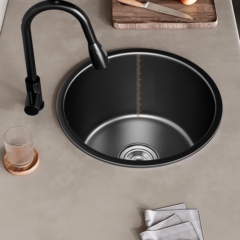 Modern Round Stainless Steel Kitchen Basin Sink