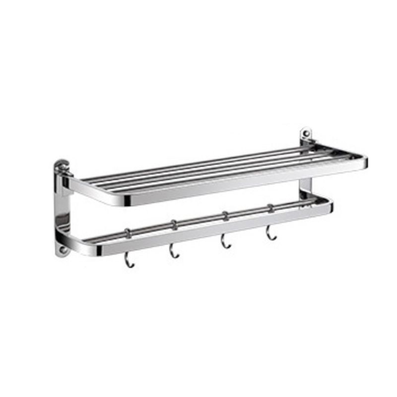 Luxury Chrome Bathroom Accessory Set with Towel Rack