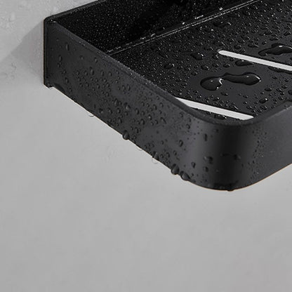 Sleek Black 2-Piece Stainless Steel Bath Accessory Set