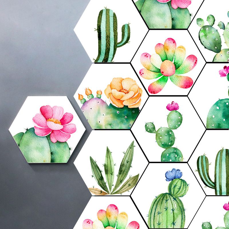 Colorful Hexagon Wall Stickers Removable Tile Decal
