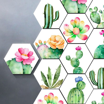 Colorful Hexagon Wall Stickers Removable Tile Decal
