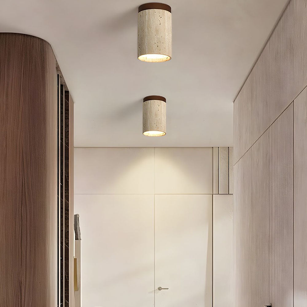 Round Wooden Recessed Ceiling Light Fixture