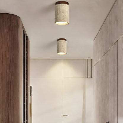 Round Wooden Recessed Ceiling Light Fixture