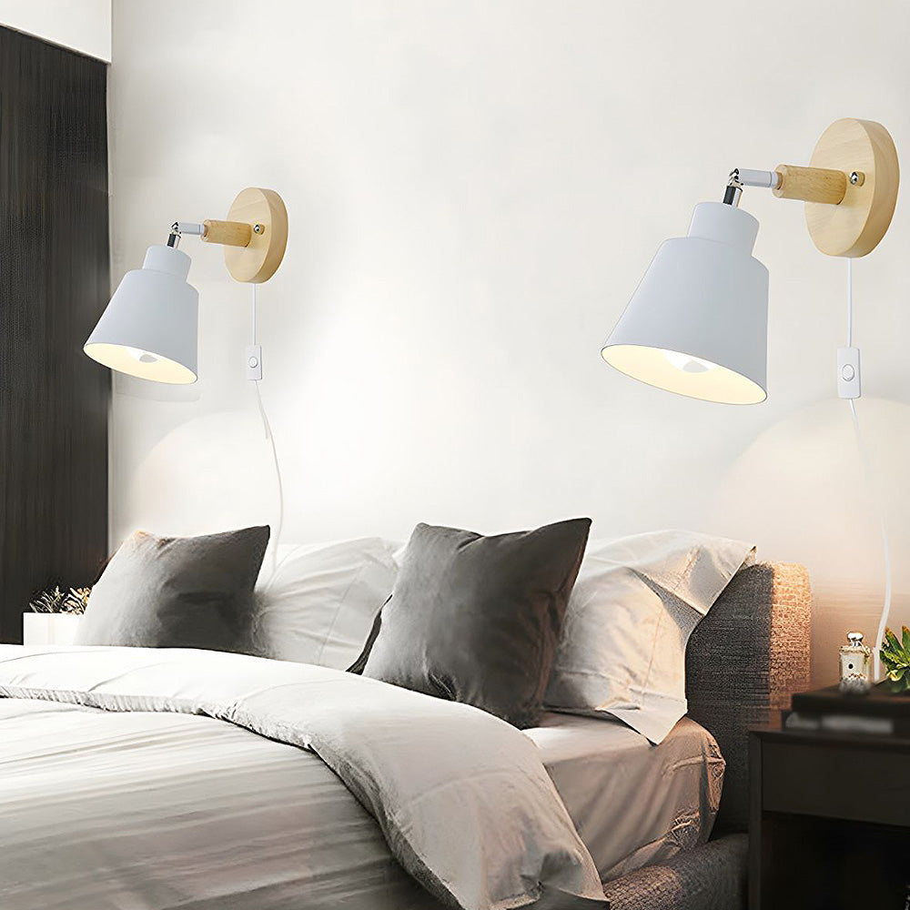 Rustic Wood Tone Table Lamp