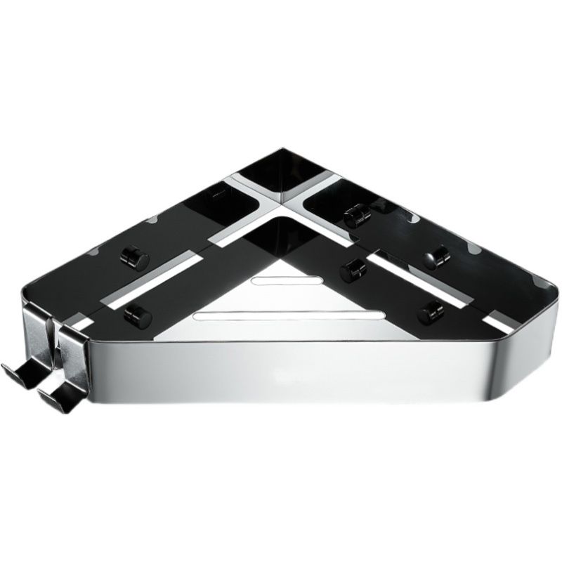 Modern 2-Piece Stainless Steel Bathroom Shelf Set