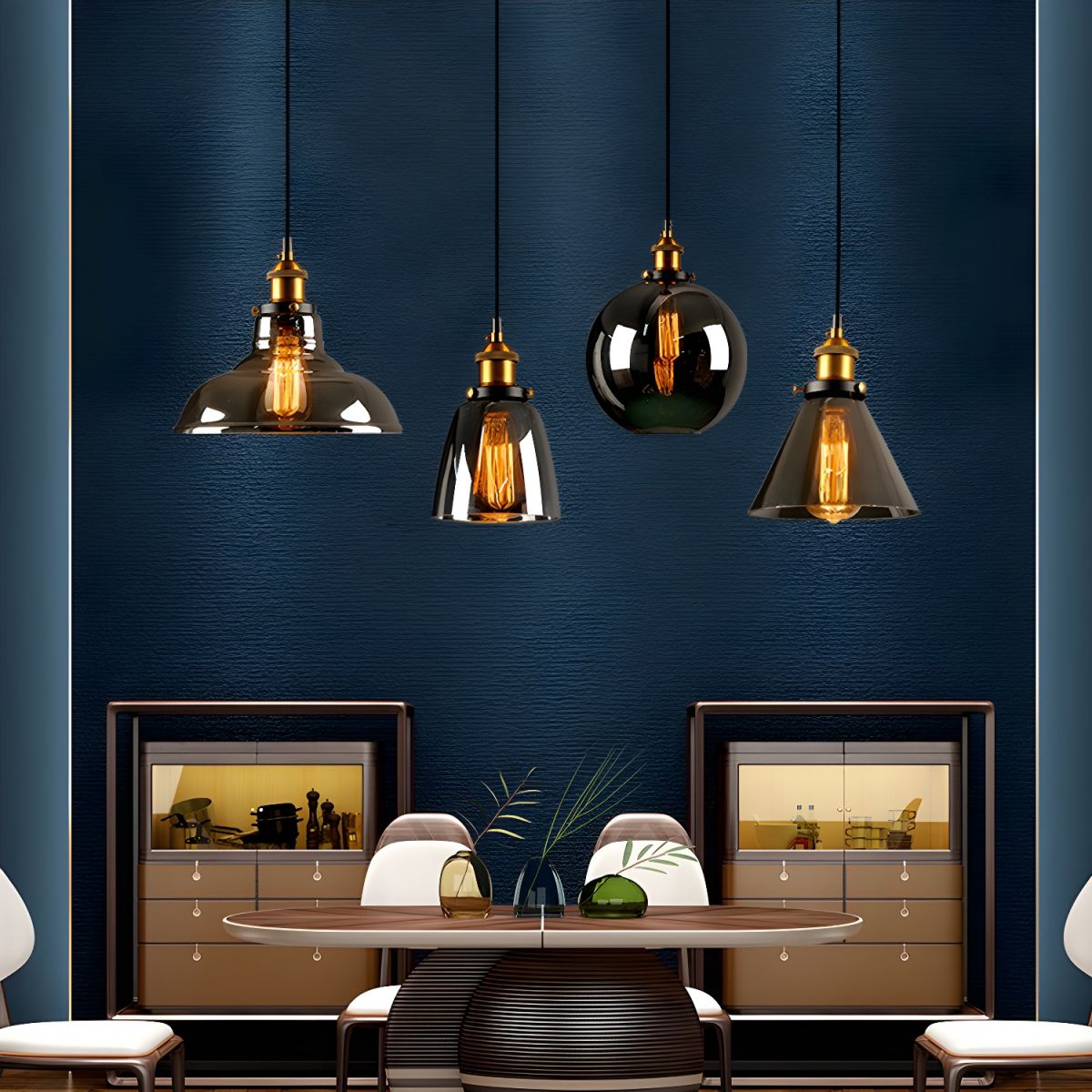 Classic Glass Hanging Light
