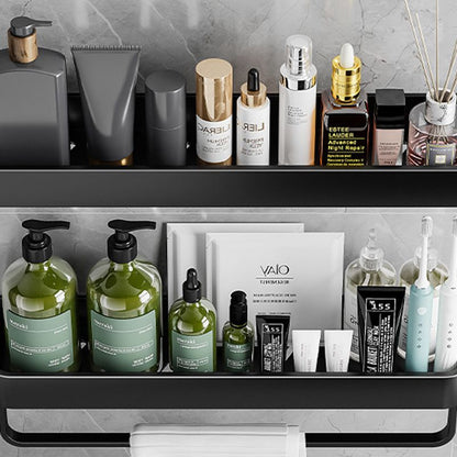 Modern Aluminum Bath Shelf Storage Set