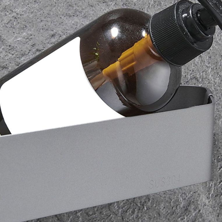Modern 2-Piece Stainless Steel Bathroom Shelf Set