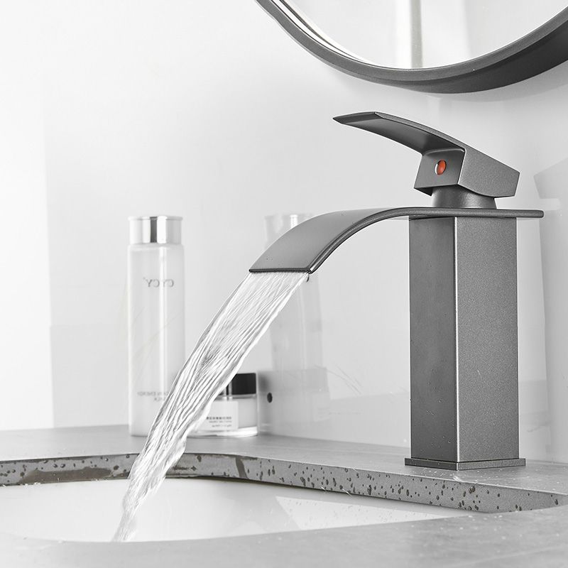 Luxury Waterfall Bathtub Faucet Brass Lever Handle Sink Mixer