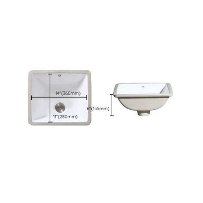 Contemporary Oval Ceramic Sink with Built-in Pop-Up Drain