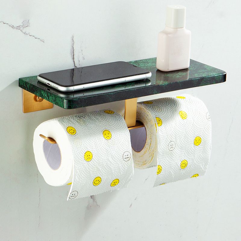 Luxury Brass Bathroom Hardware Set with Marble Accents