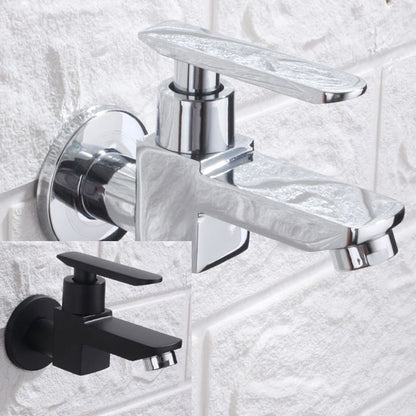 Modern Wall Mount Bathroom Faucet Solid Brass Lever Handle