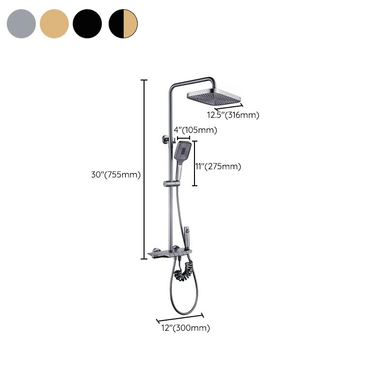Cofik | Contemporary Wall Mount Shower Set with Adjustable Flow