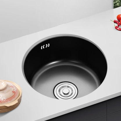 Stainless Steel Round Kitchen Sink with Drain Kit