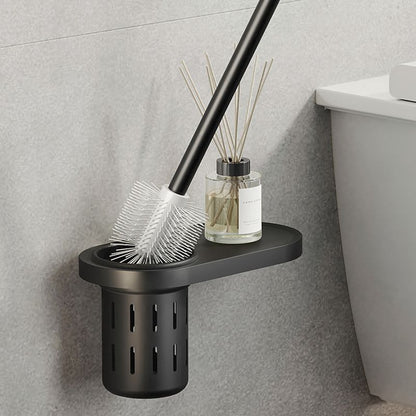 Modern Black Bathroom Accessory Set with Towel Bar