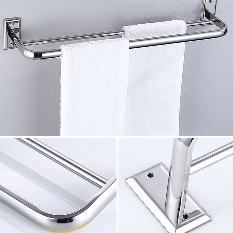 Modern Silver Bathroom Accessories Set