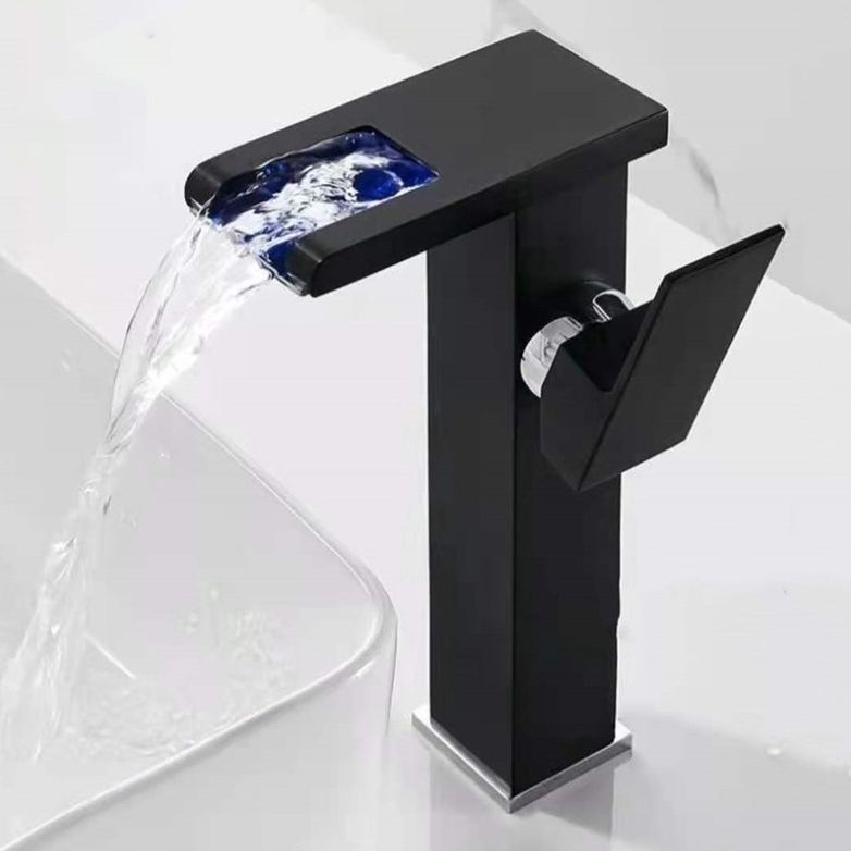 Modern LED Bathroom Sink Faucet One Hole Installation
